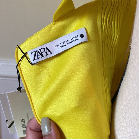NWT Bright Yellow Party Dress by Zara SIZE- Small - Picture 8 of 13
